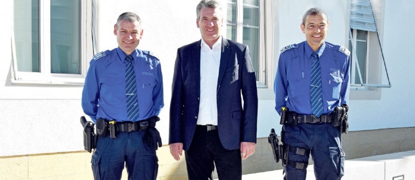 Für die Sicherheit: Daniel Suter, Werner Bertschi und Daniel Meier.  
